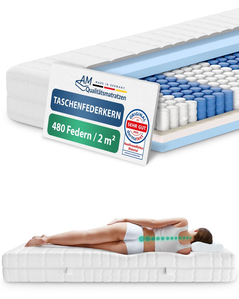 AM Qualitätsmatratzen | ergonomische 7-Zonen Produktbild 