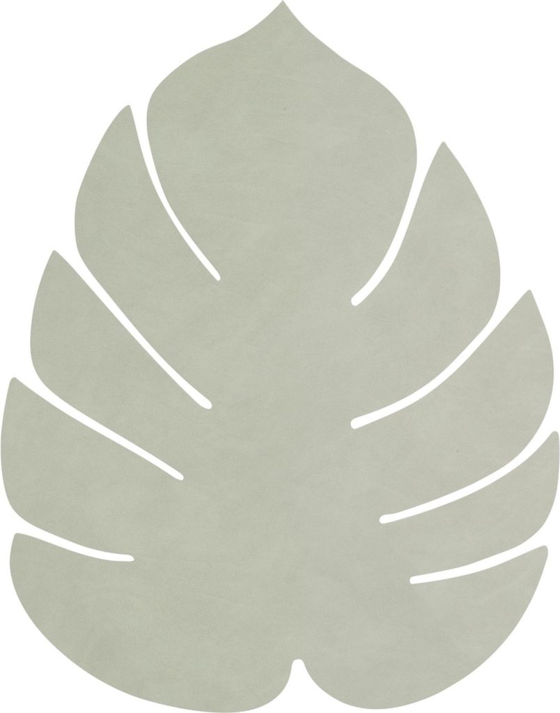 LIND DNA NUPO Tischset Monstera Leaf S olive green 26x22