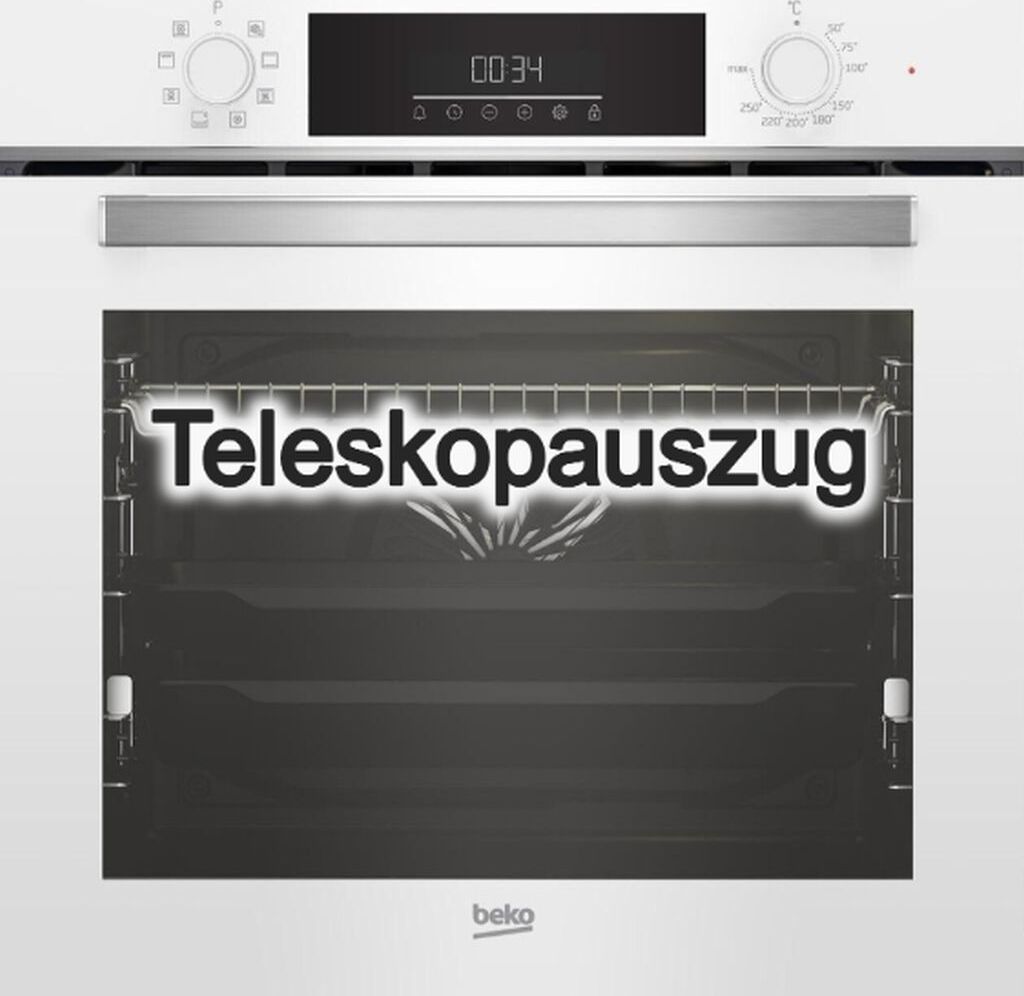 Beko Einbau-Backofen BBIM14300WMS Teleskopauszug Produktbild 