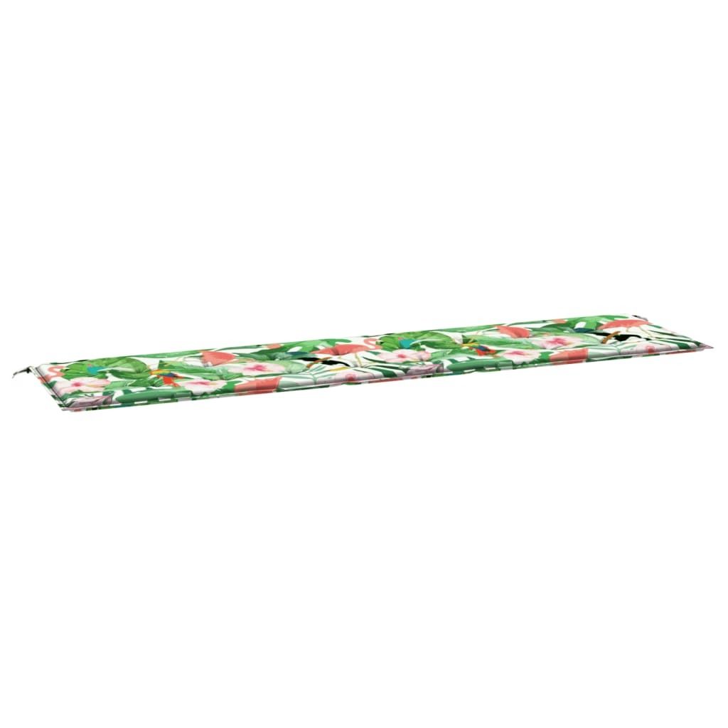 Gartenbank-Auflage Mehrfarbig 200x50x4 cm Stoff