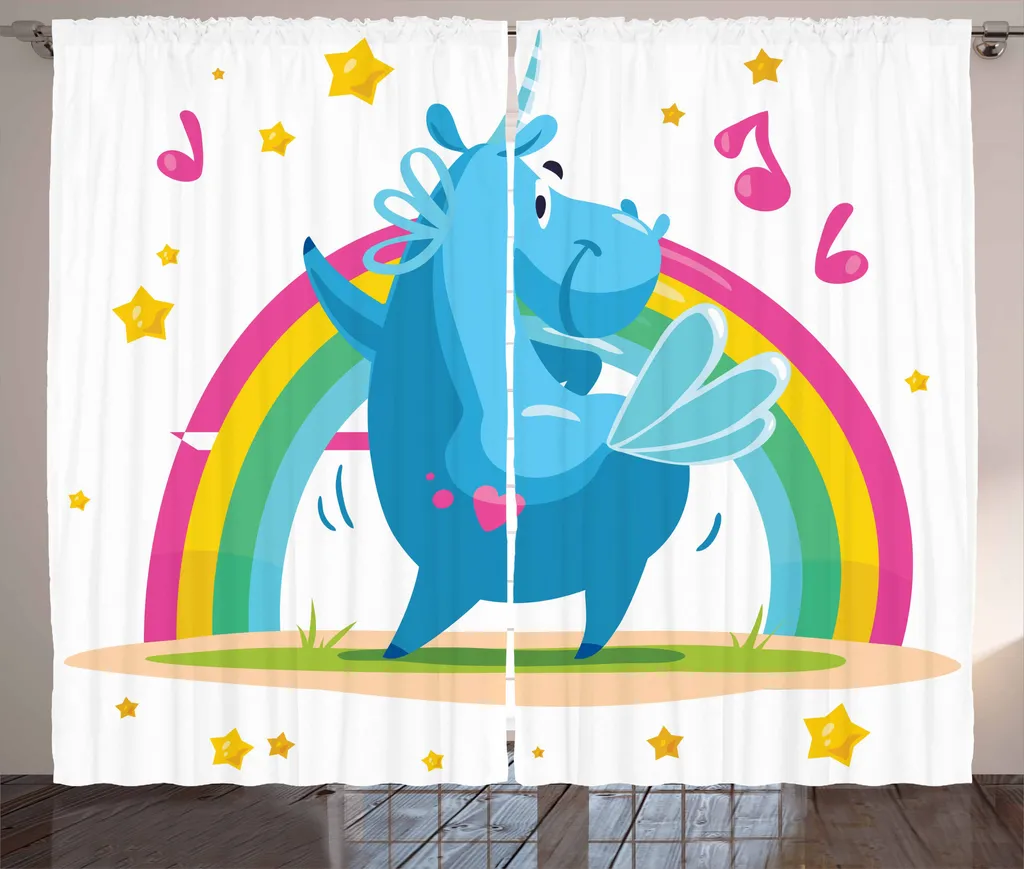 Tenda Unicorn Party ABAKUHAUS 280x175 | Colori Vivi per Cameretta