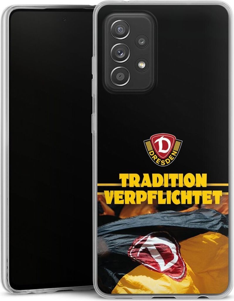 DeinDesign Slim Hülle für Samsung Galaxy A52 5G Silikon Case Ultra Dünn Handyhülle Fanartikel SG Dynamo Dresden SGD