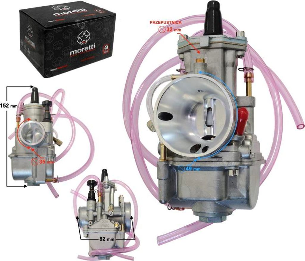Carburateur universel 32 mm, réglage 130-350 cm³ Image du produit 