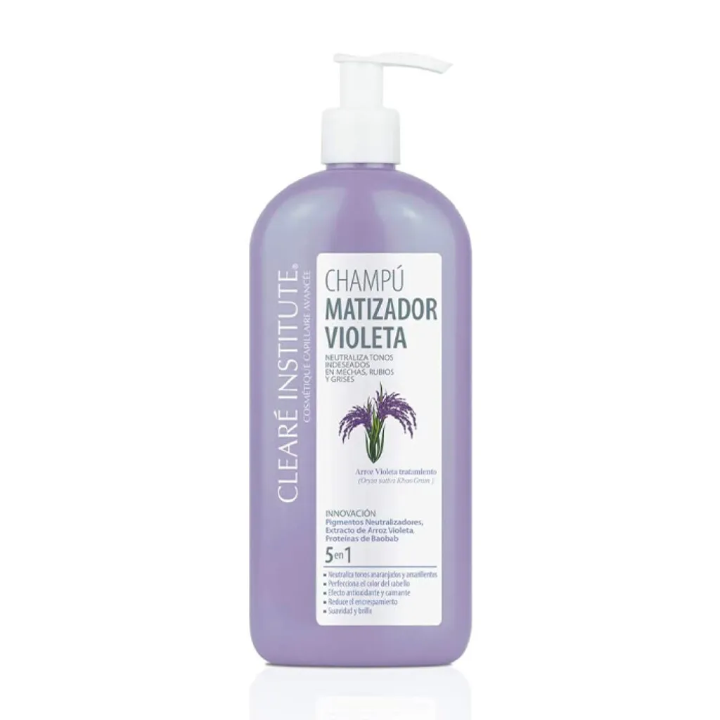 Clearé Institute Shampoo Viola 400ml - Capelli Biondi e Bianchi Brillanti