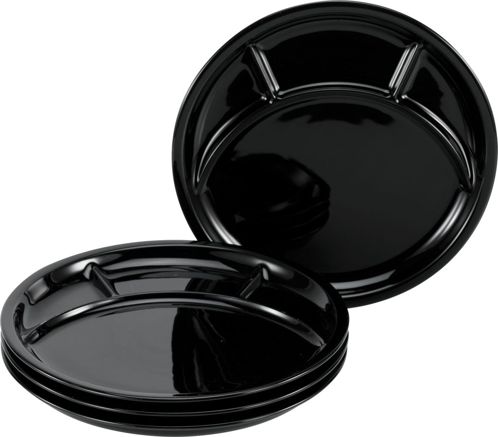 CreaTable, 22921, Universal Schwarz, Fondueteller 4-tlg, Porzellan
