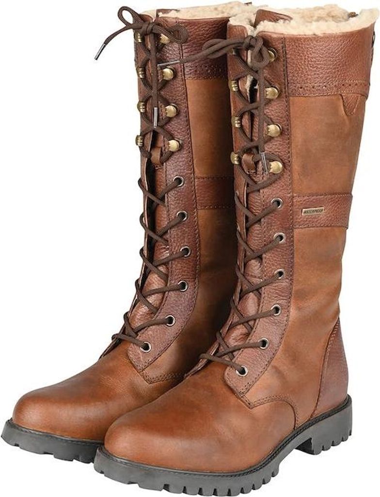 Dublin - "Yukon" Stiefeletten für Damen, Gesteppt WB2431 (42 EU) (Schokoladenbraun)