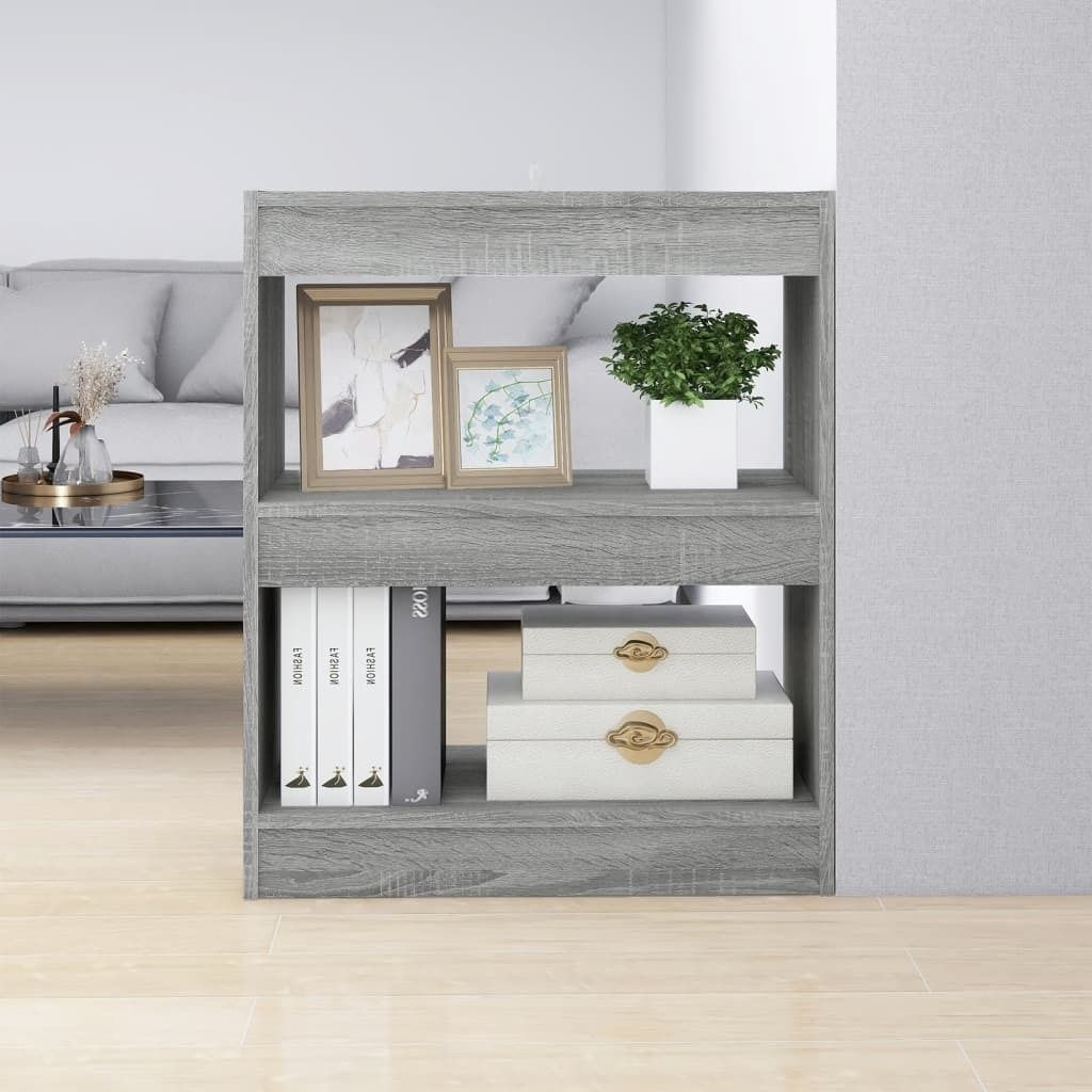 Maison Exclusive - Bücherregal/Raumteiler Grau Sonoma 60x30x72 cm