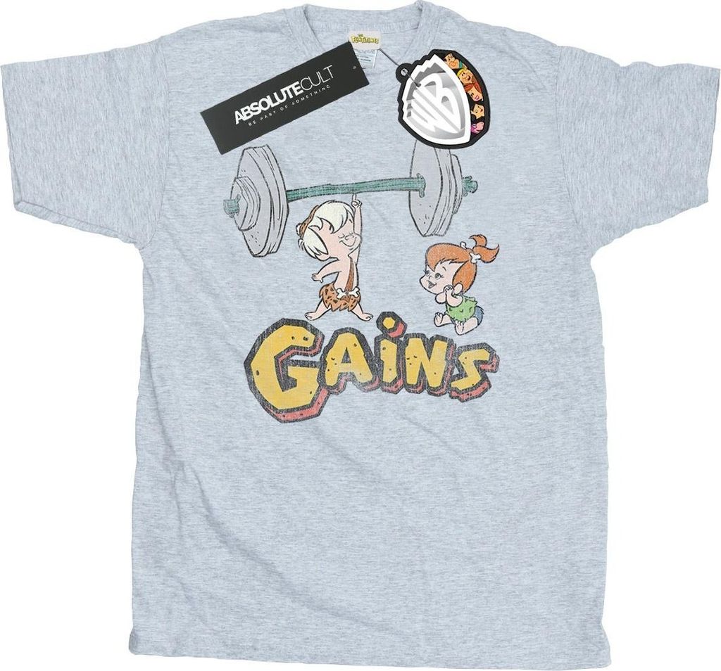 The Flintstones - "Gains" T-Shirt für Herren BI25049 (XXL) (Grau)
