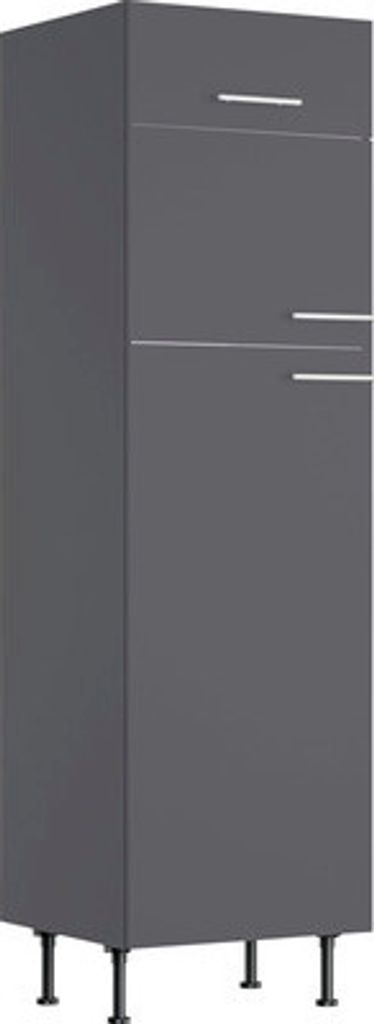 Optifit Kühlumbauschrank für 145er Einbaukühlschrank Ingvar420 BxTxH 60 x 58,4 x 211,8 cm anthrazit matt zerlegt Anschla