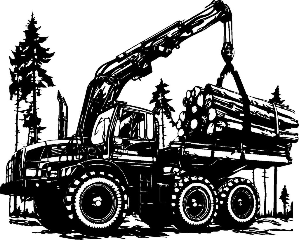 Aufkleber "Forstmaschine" / Forwarder / Tragschlepper / Rückezug