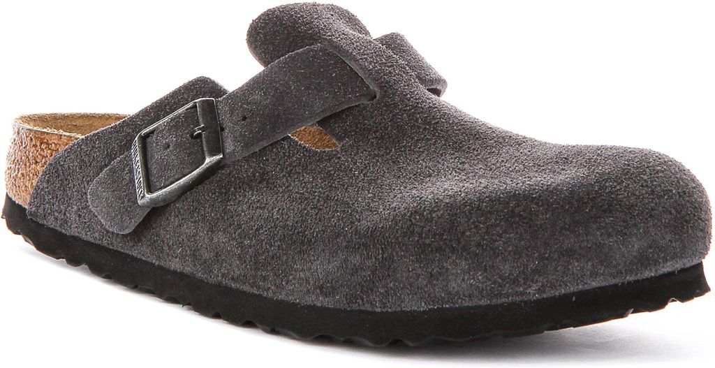 Birkenstock Boston Bs in pelle scamosciata antracite | Immagine del prodotto 