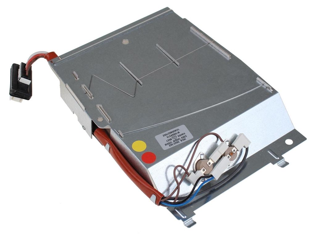 A close-up studio shot of a dryer heating element.