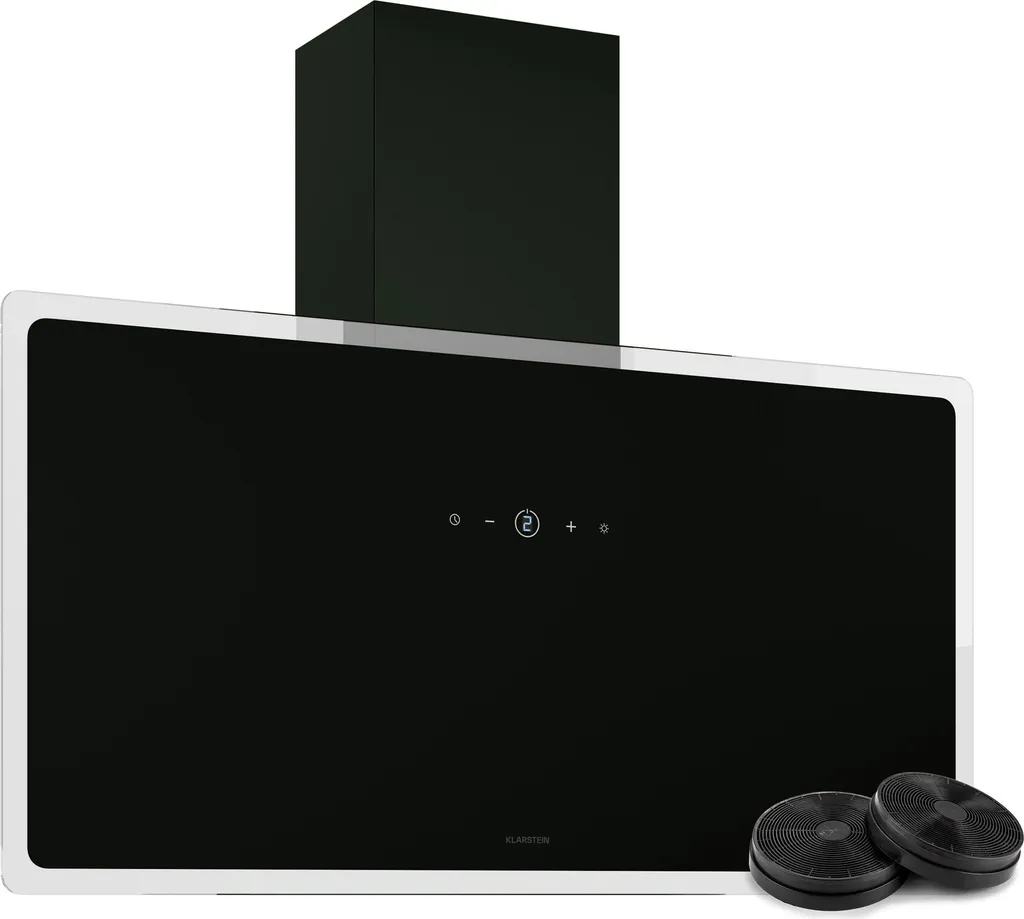 Hotte Aspirante 90cm Design Plat Klarstein AlizeEdge Silencieuse Noir
