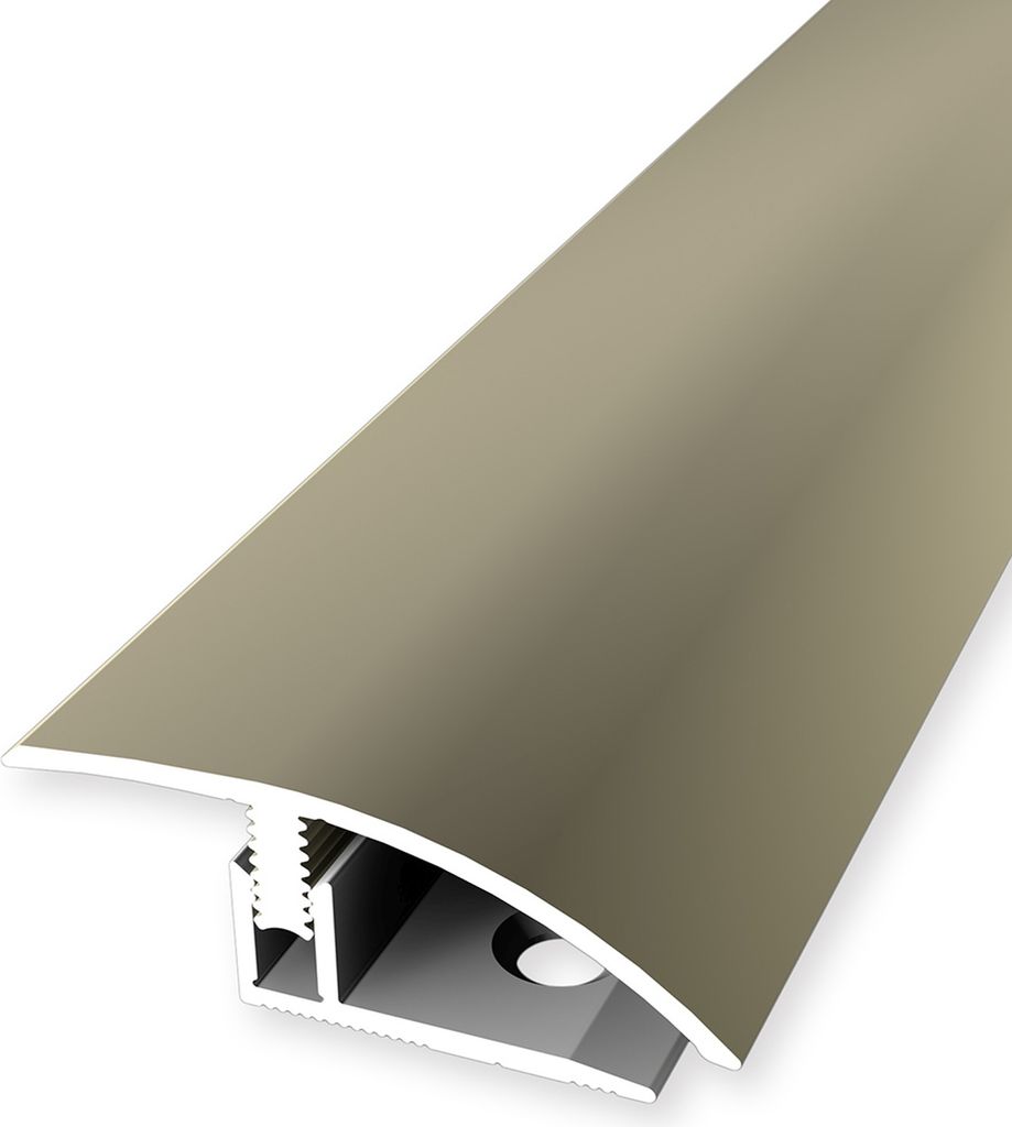 PROVISTON | Übergangsprofil | Laminatausgleich | Breite: 39 mm | Höhenausgleich: 7 - 12 mm | Länge: 1000 mm | Aluminiumprofil | Sand | 1 Stück