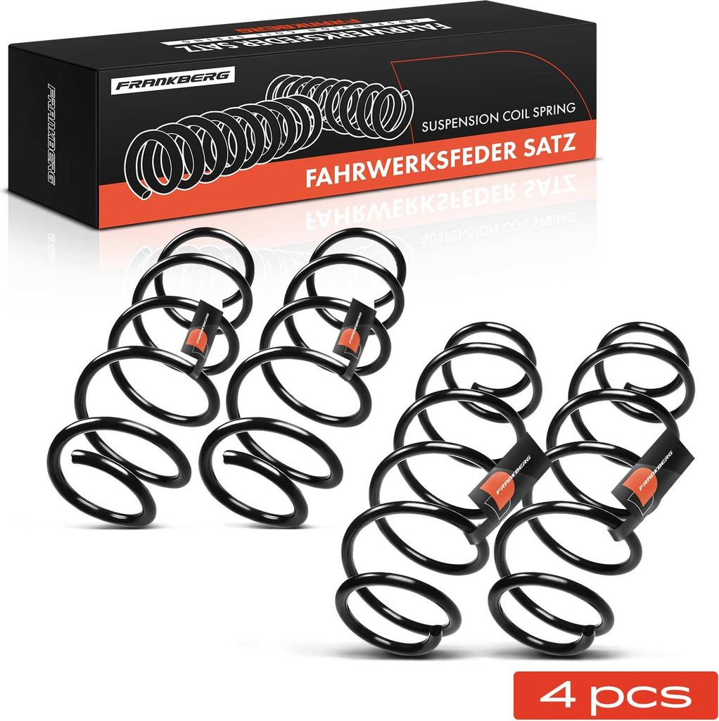 Frankberg 4x Fahrwerksfeder Vorne Hinten für Mercedes-Benz A-Klasse W169 2004-2012