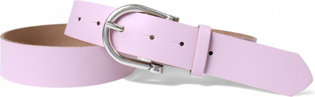 FRONHOFER Damen Ledergürtel 3,5 cm Dornschnalle Hufeisen altsilber, echt Leder