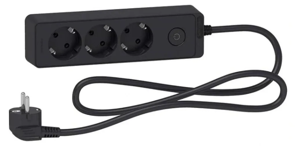 Multiprise 3 prises avec cordon 1.5m Unica ST9431B Schneider Electric