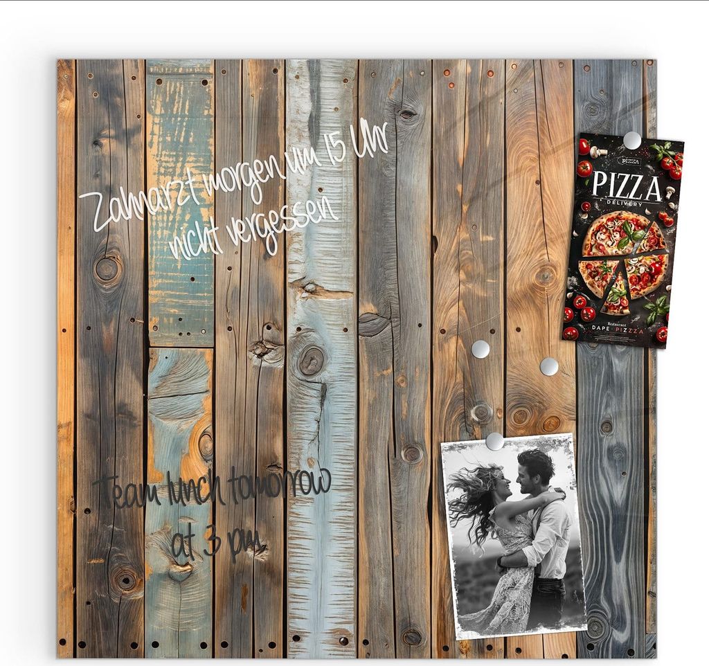 Magnettafel 30x30cm Pinnwand Whiteboard beschreibbar - Holzwandpaneele