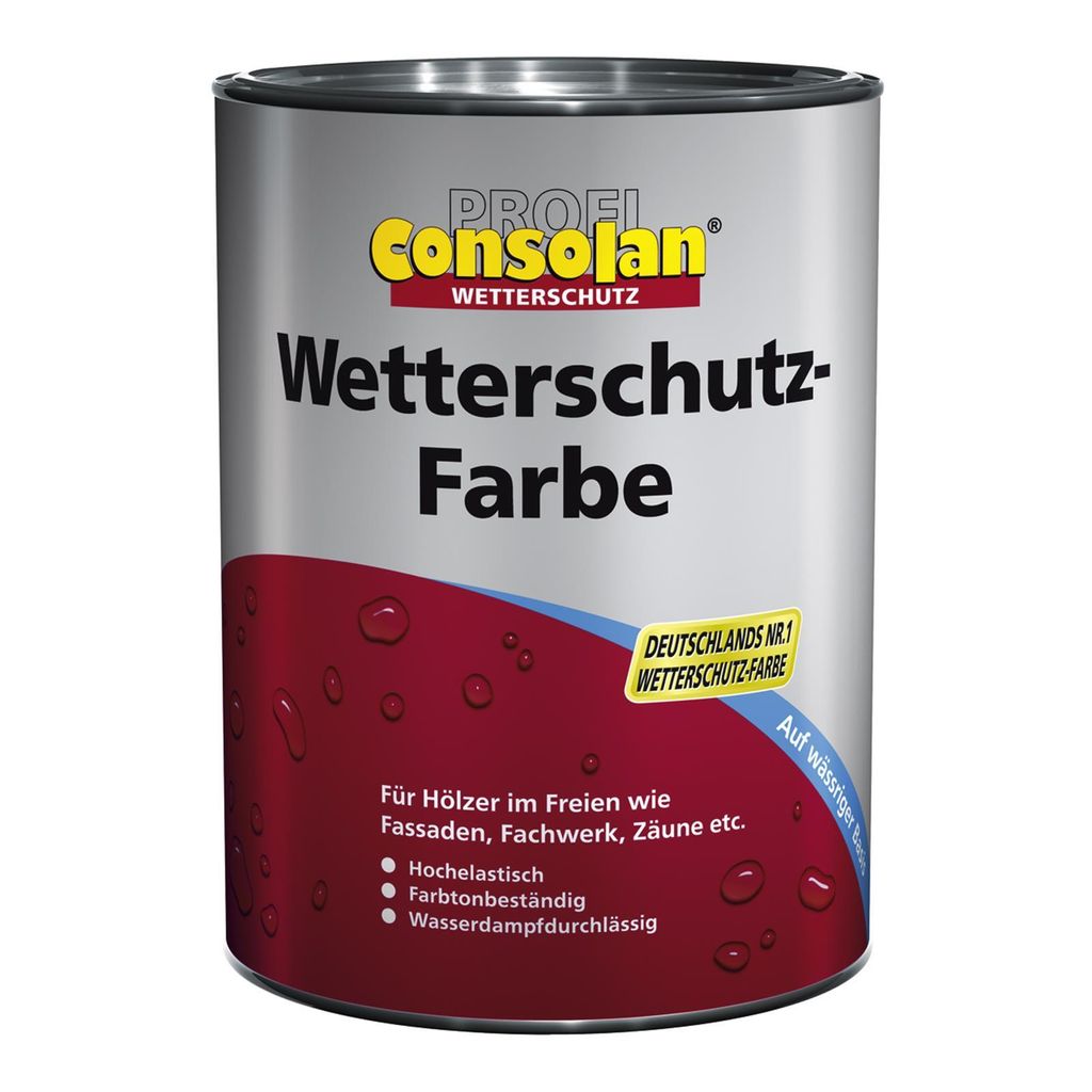 Consolan Wetterschutzfarbe 10 L weiß 201 Farbe Wetterschutz Produktbild 