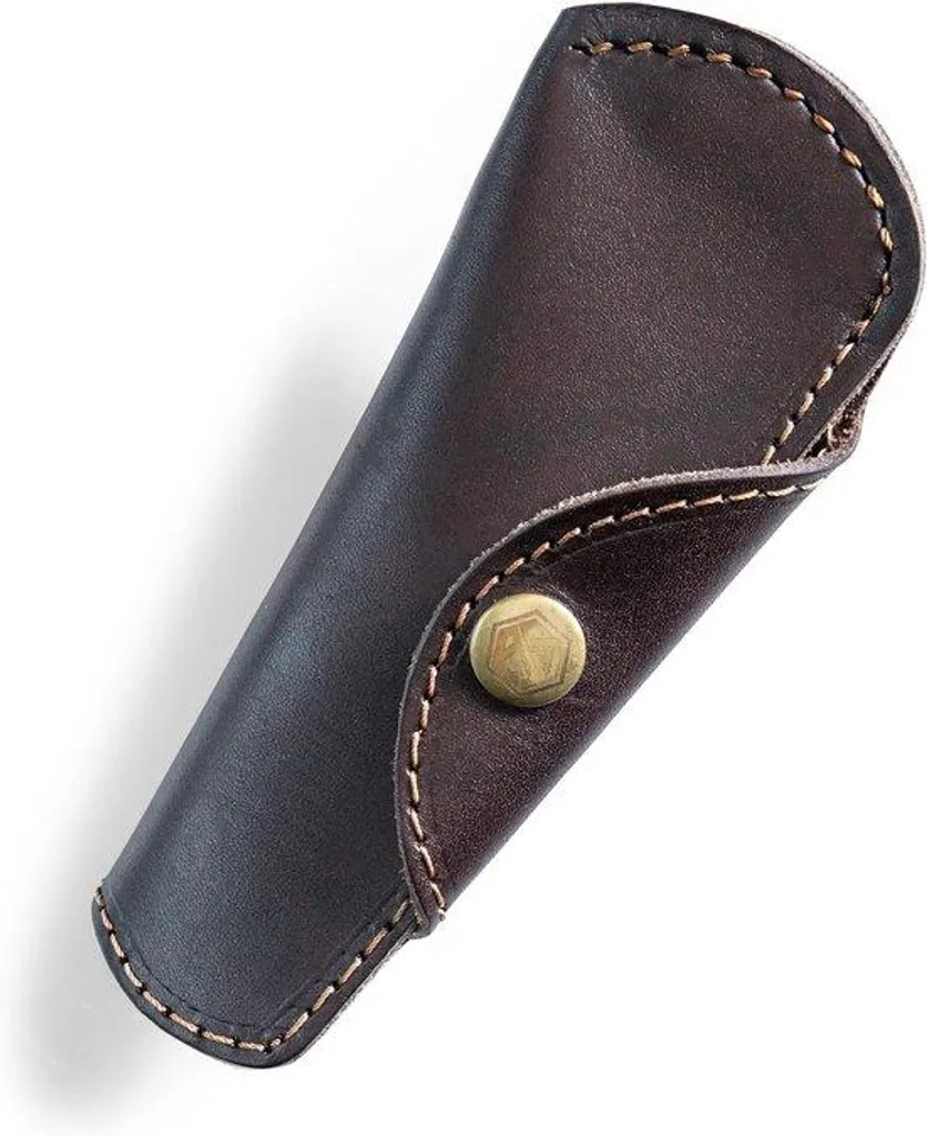 Housse de protection poignée en cuir marron cousue main anti-chaleur