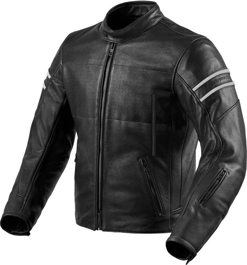 Revit Stride Motorrad Lederjacke, schwarz, 56