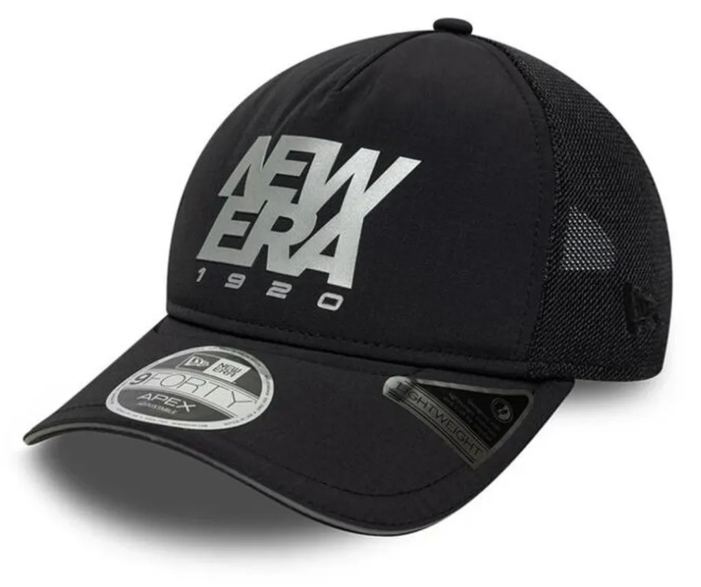 Casquette New Era 9Forty noire avec détails réfléchissants et mesh