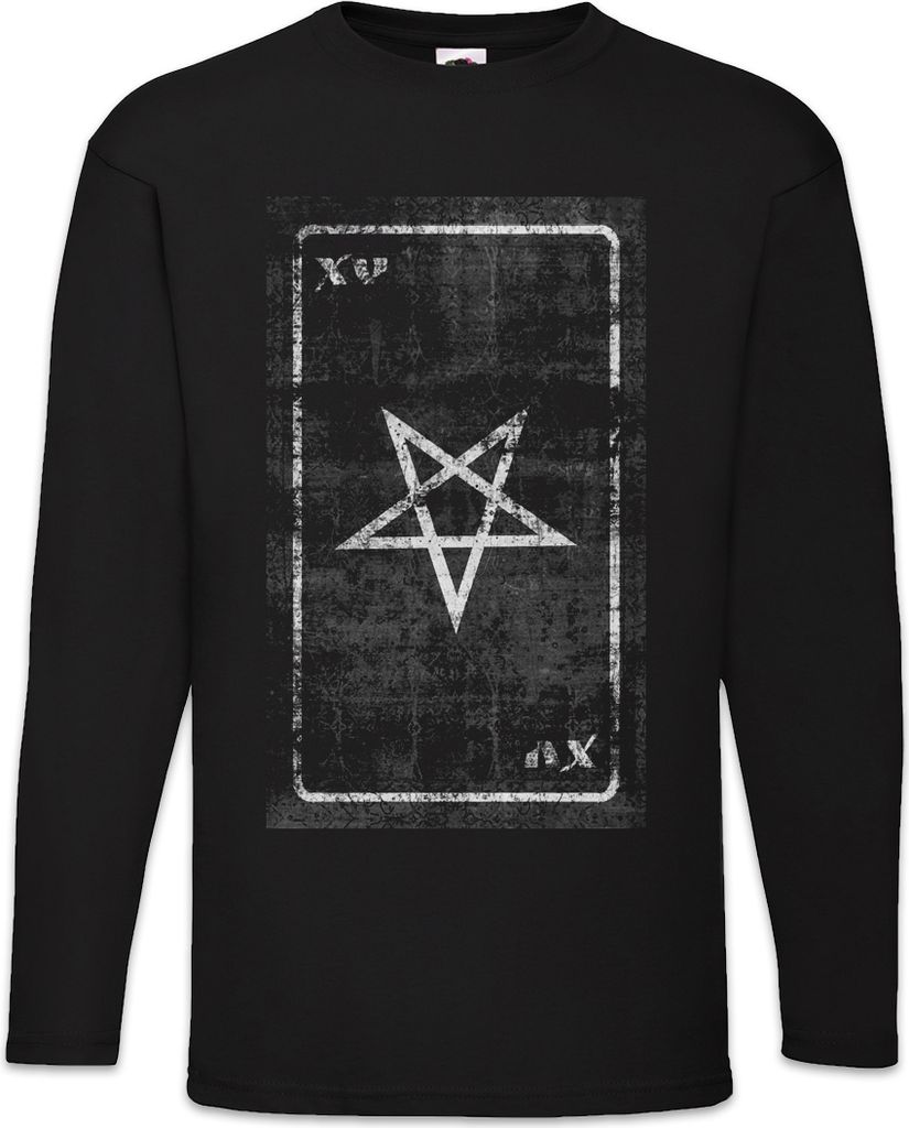 Urban Backwoods Tarot The Devil, Langarm T-Shirt, Farbe: Schwarz, Größe: M
