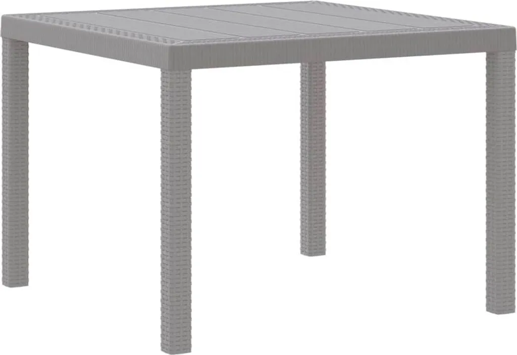 vidaXL Set da pranzo da giardino 3 pezzi Grigio chiaro Polt Rattan - 4
