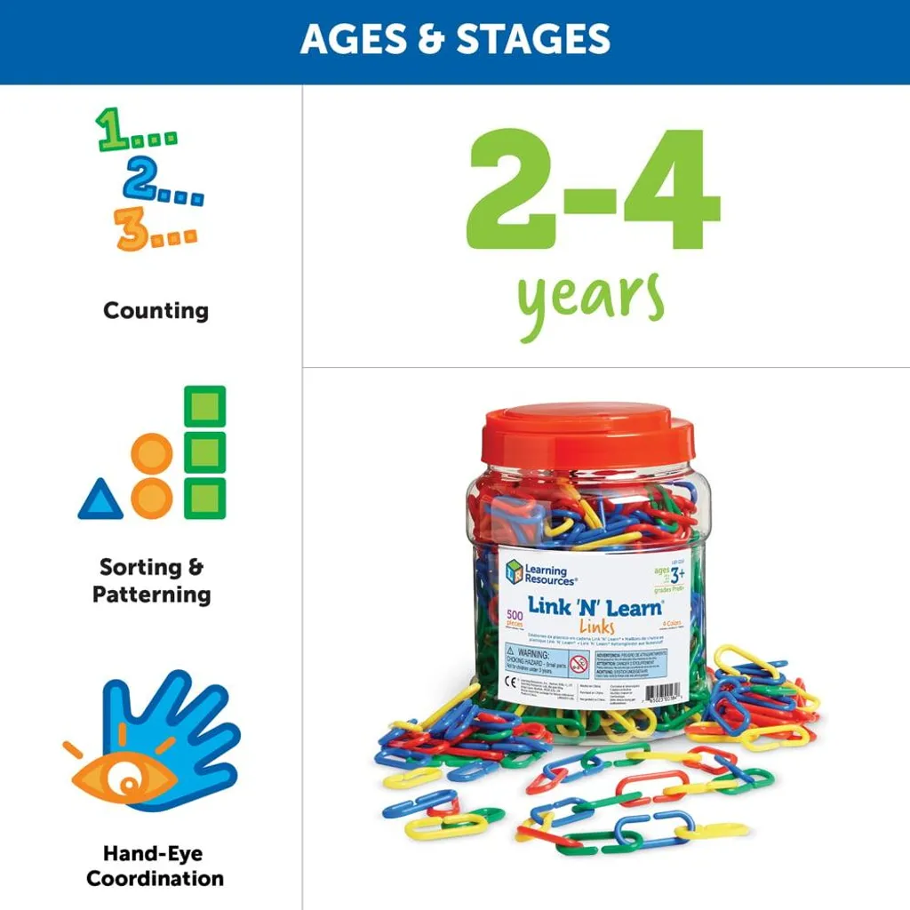 Jeu éducatif de 500 maillons emboîtables pour apprendre à compter