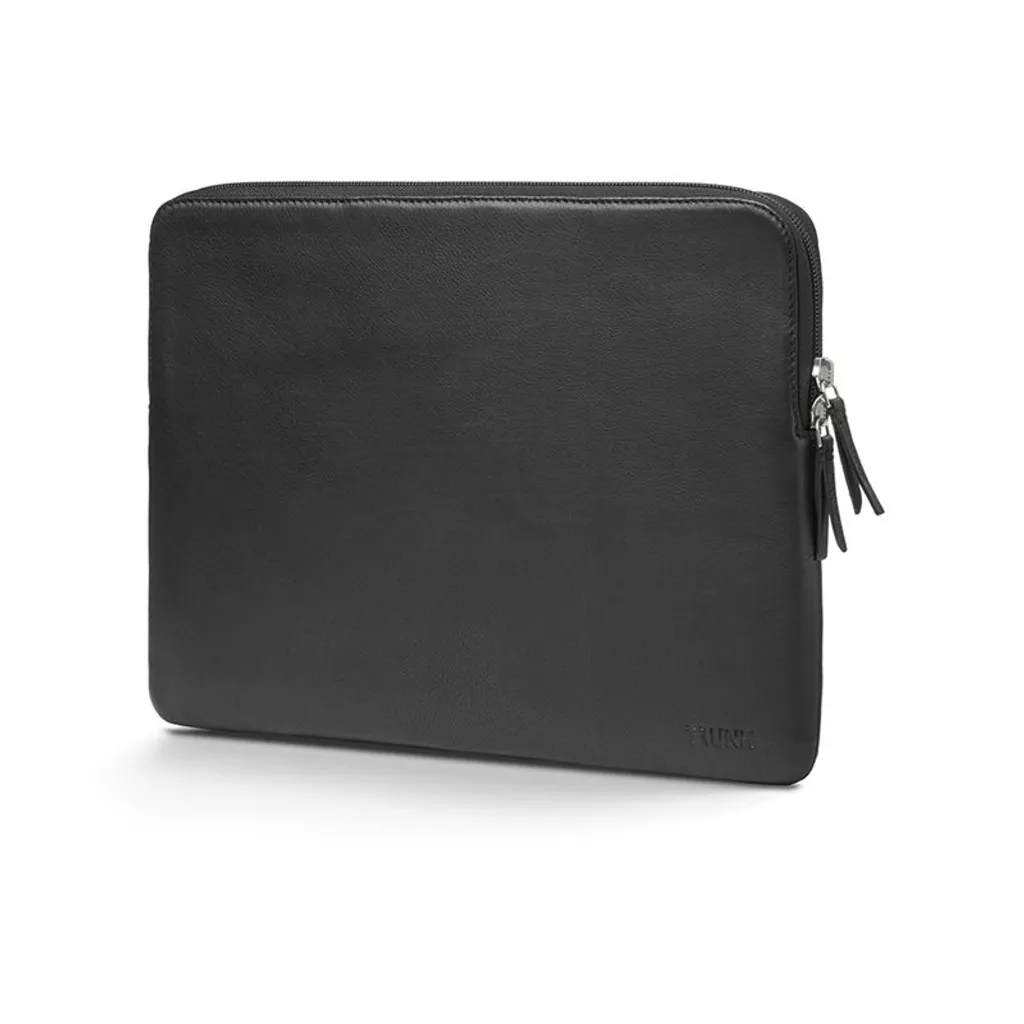 Housse MacBook Pro 14 M3 en cuir noir - Étui de protection Trunk chic