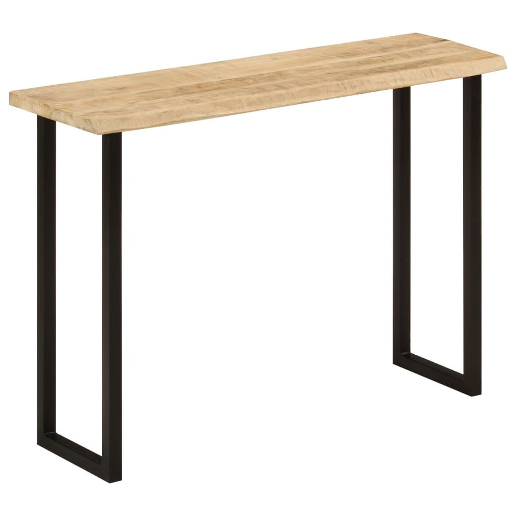 Design Konsolentisch mit Baumkante 105x33x76 cm Massivholz Mango, Konsolentische 2024 Neu