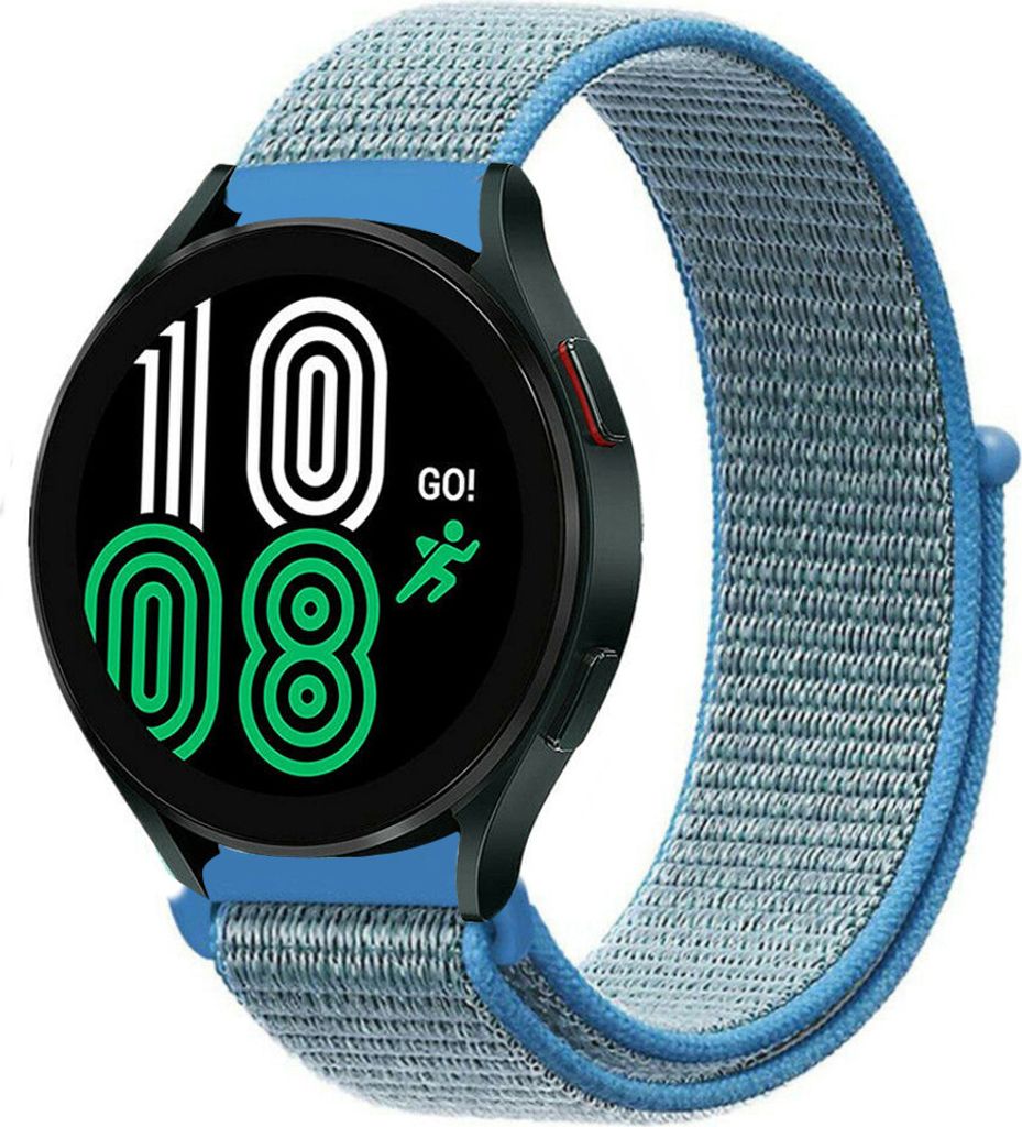 Strap-it Samsung Galaxy Watch 4 40mm Nylon Armband (Blau)