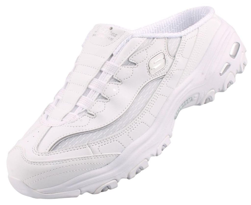 Skechers D'Lites Nostalgic Breeze dames slipper, wit Productafbeelding 