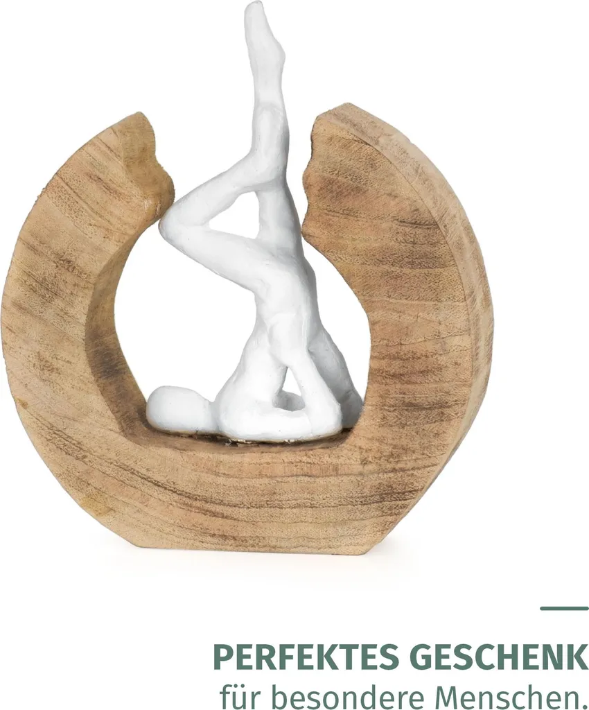 Objet déco bois authentique - Sculpture Yoga Moritz pour intérieur zen