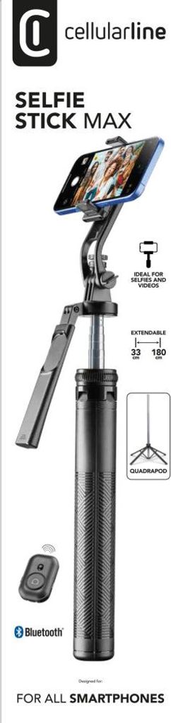 Bluetooth Selfie Stick Max Schwarz (61148)
