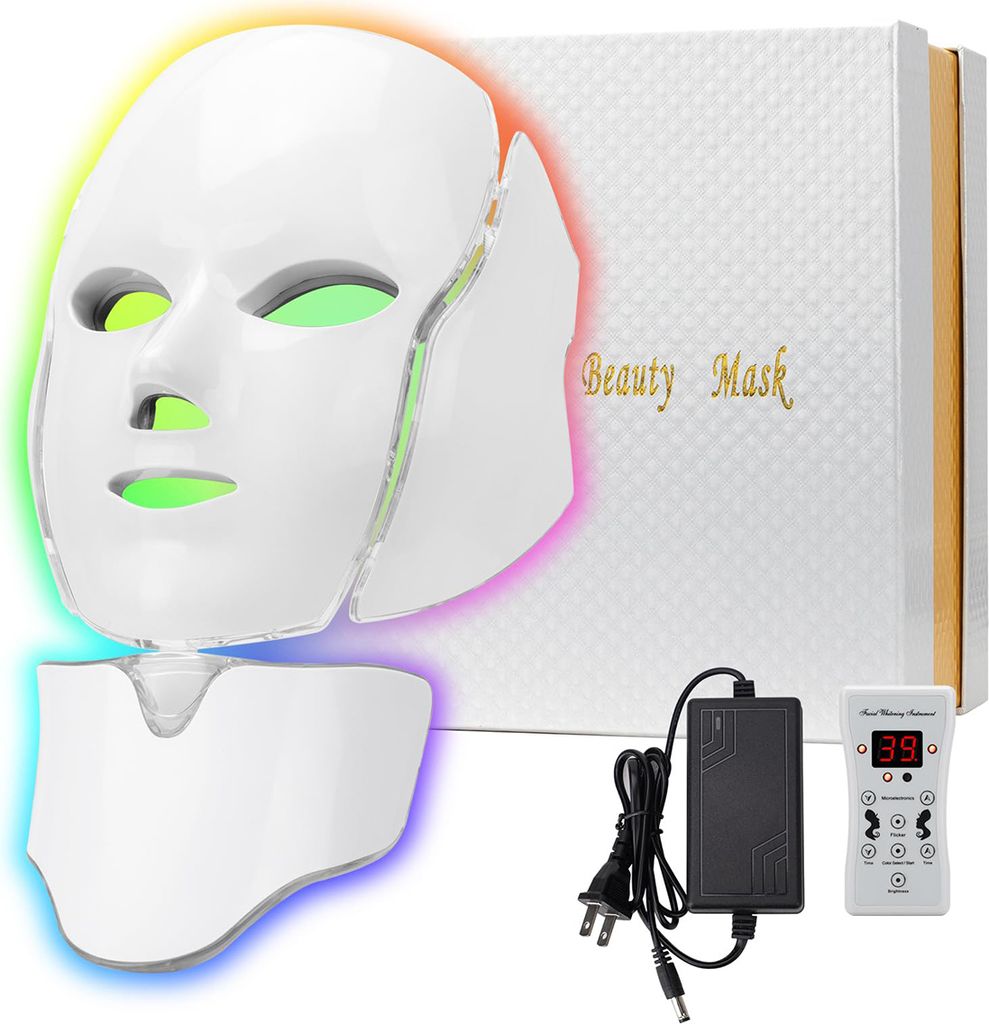 Kosmetikbehandlungsgerät 7 Farben LED-Maske Lichttherapie, Produktbild 1
