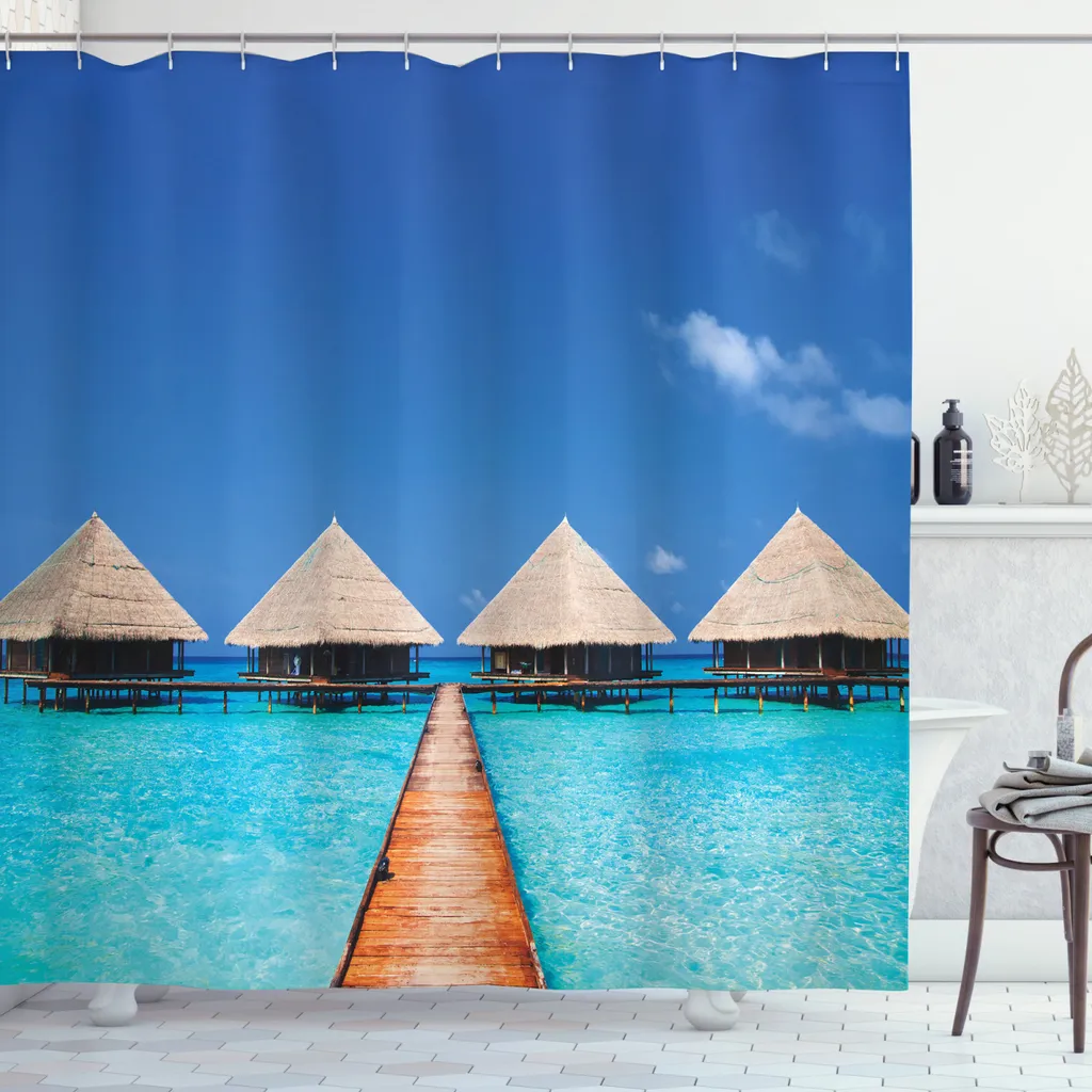 Tenda Doccia Oasi Tropicale ABAKUHAUS 175x240 | Maldive Wellness Bagno