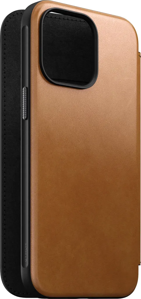 Custodia a Libro Nomad iPhone 15 Pro Max Marrone Inglese - Pelle Vera - 5