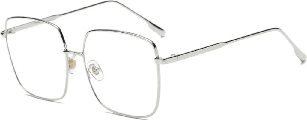 Lunettes de repos carrées argentées Ernstep filtre lumière bleue