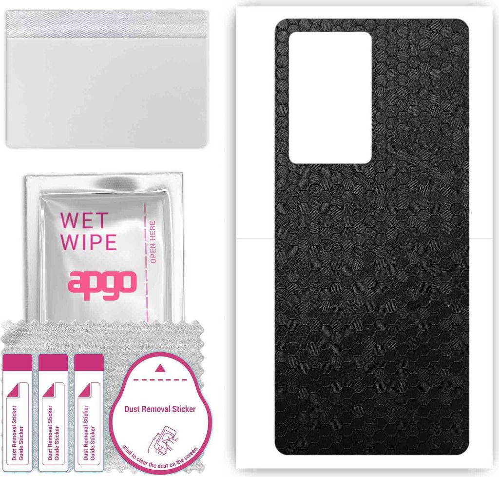 apgo Rückseite Schutzfolie, Skin, kompatibel mit ZTE nubia Z30 Pro, Hinten Displayschutzfolie aus Vinylfolie, kratzfest, einfache Montage - Schwar...