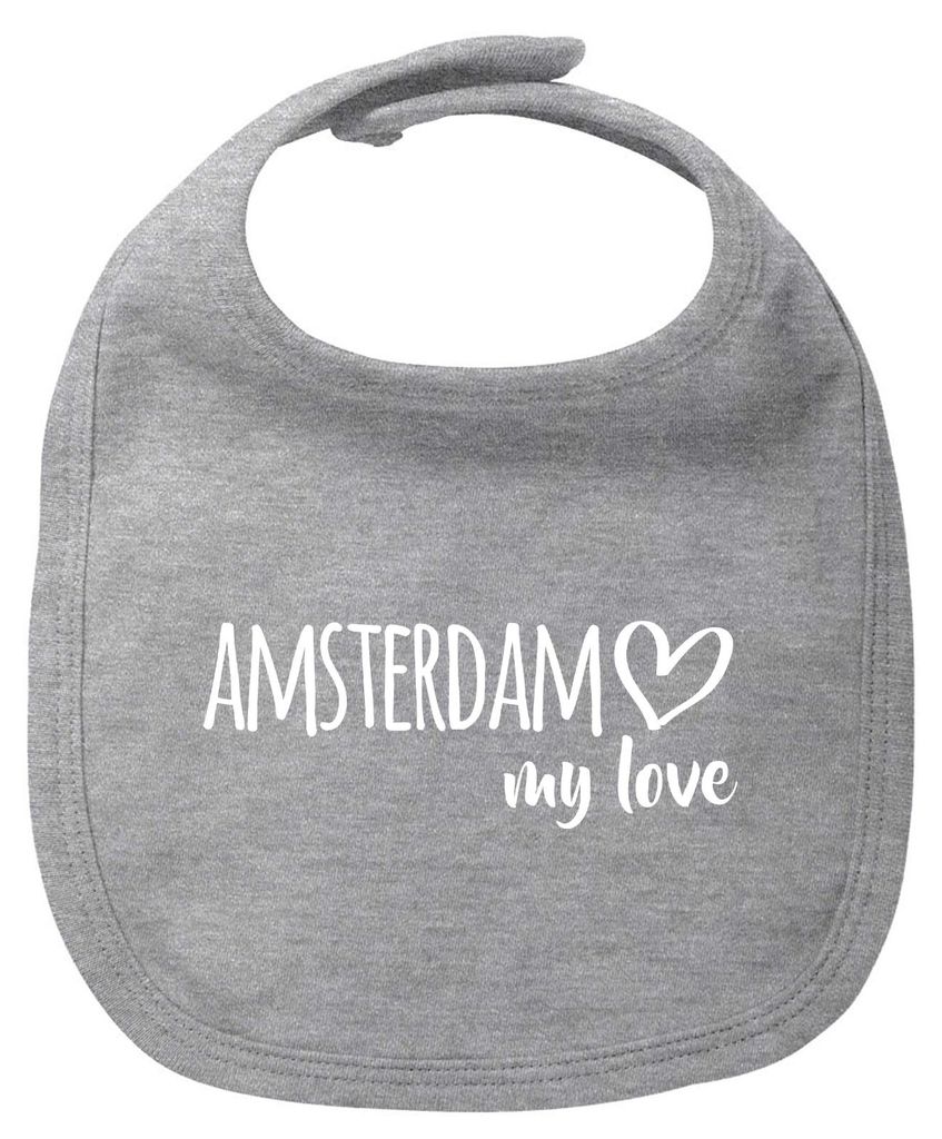 Huuraa Baby Lätzchen Amsterdam my love Heather Grey Produktbild 