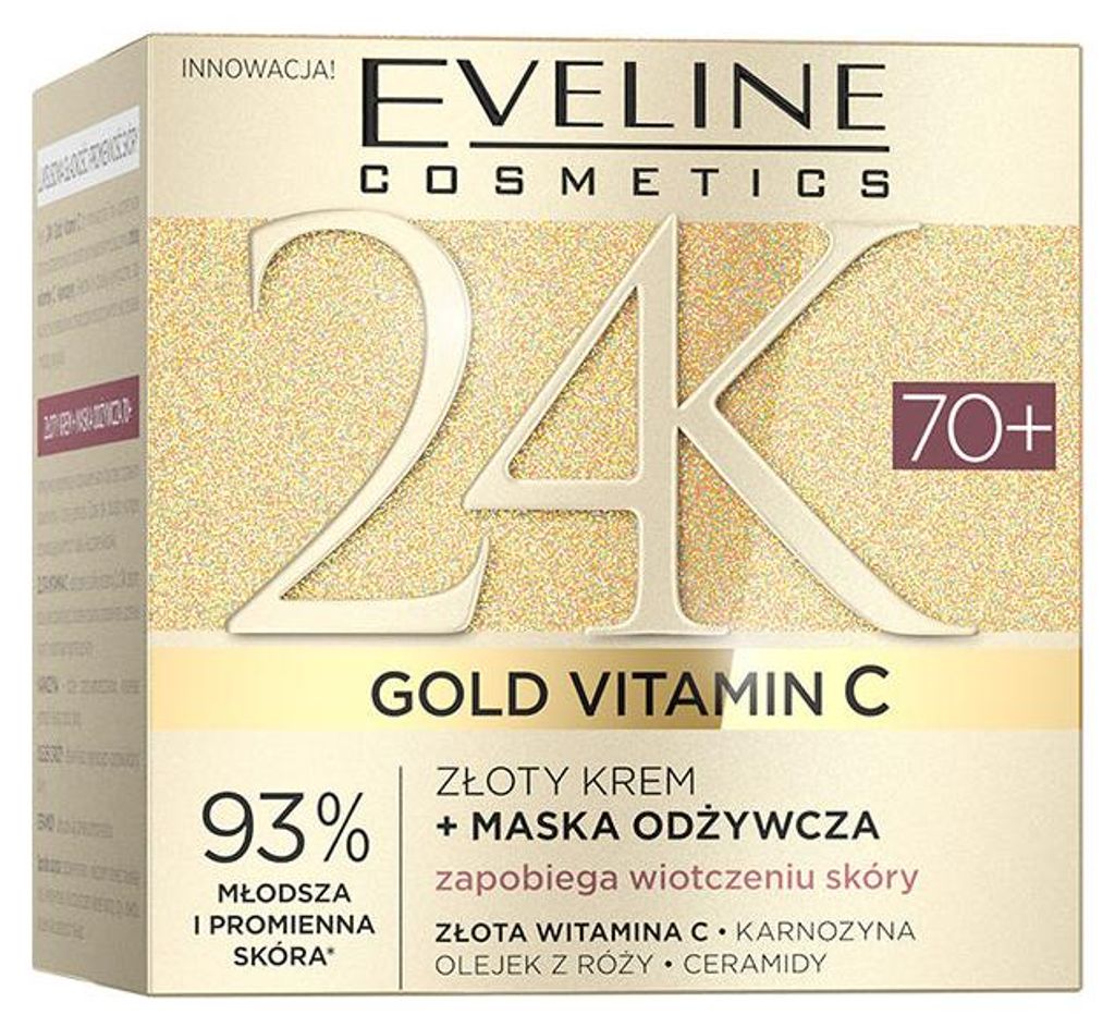 Eveline Cosmetics 24K Gold Vitamin C – feuchtigkeitsspendende, beruhigende Gesichtscreme