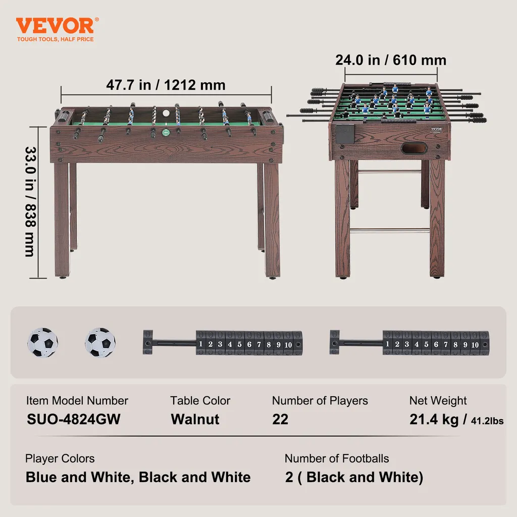 Table de baby-foot stable et robuste pour éviter les vibrations - 7