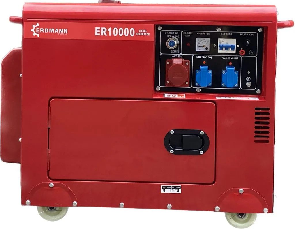 Diesel Stromerzeuger 10kW+Batterie E-Start Generator 296ccm Produktbild 