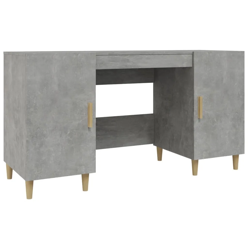 Tavolo Scrivania Industriale 140x50 cm Grigio Cemento - Home Office
