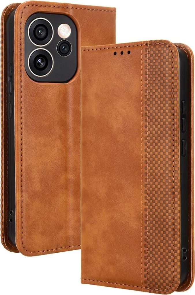 OPPO Reno15 Pro Hülle - Coverup Vintage Style Klapphülle - Braun