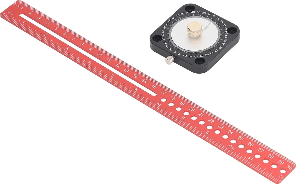 Outil de traçage de menuiserie circulaire en aluminium rotatif 360°