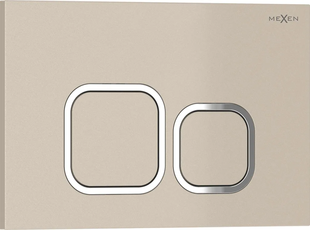 Pulsante Doppio Scarico Mexen Tex 03 Beige 6103-07 Risparmio Idrico