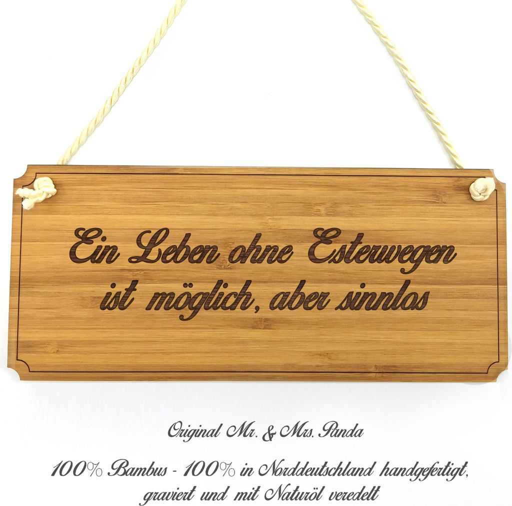 Mr. & Mrs. Panda Werbeschild Esterwegen - Geschenk, Wegweiser, Landhaus, Geschenkidee, Hinweisschild, Schild, Graviert, Holz, Firmenschild, Shabby