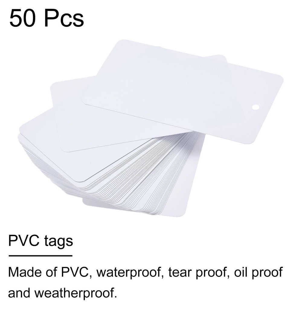 50Packs Wasserdicht Dr?hte Plastik Versandetiketten, fš¹r Produktkennzeichnung Anh?nger, Ventilkennzeichnung, Outdoor Etikettierung, 1,95x3,51 Zo...
